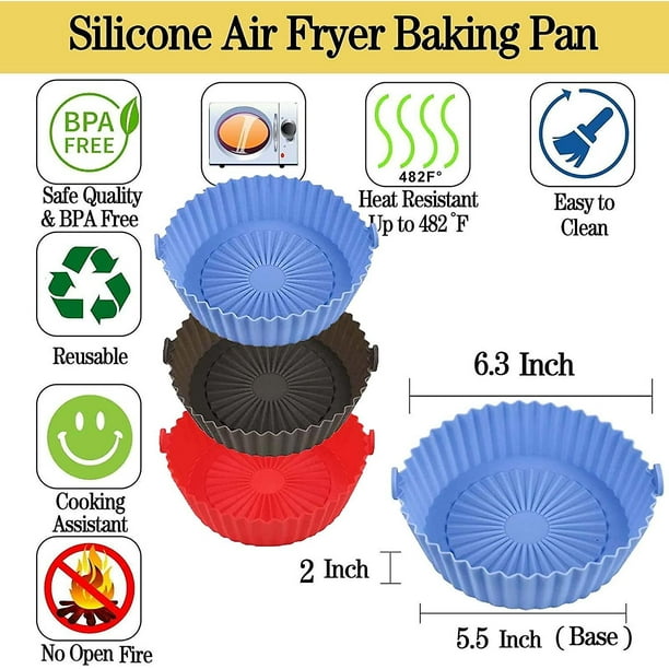 4 Piezas Accesorios Silicona Y Rejillas Para Freidora De Aire Ninja, Cosori, Cecotec - Moldes Y Parrillas