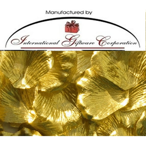 Gold - 500 Silk Rose Petals Wedding Favors - Solid Colors - Wedding Reception and Party Supplies