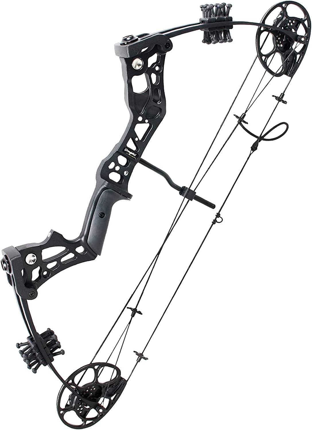 Right Hand Compound Bow Hunting Set For Adults | 30-55lb Draw Weight, 24-29.5" Draw Length | Includes Sight, Quiver, Stabilizer & 12 Arrows
