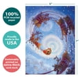 thumbnail image 4 of Tree-Free Greetings Christmas Greeting Card 12 Pack, 5x7, Soaring Santa (HP60513), 4 of 7