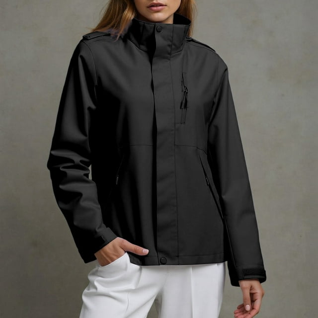 HUITKMM Womens Fall Jackets Unisex Windproof Outdoor Jacket Stylish and Versatile for Couples