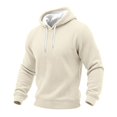 thumbnail image 5 of Men's Waffle Knit Zip Hoodie Long Sleeve Drawstring Casual Hooded Sweatshirt Athletic Pullover Top, 5 of 5