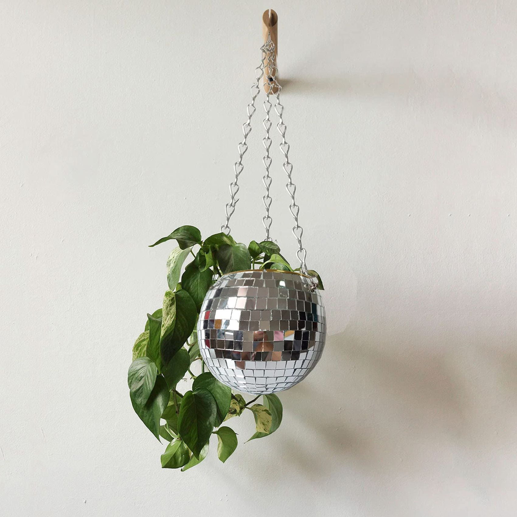 Disco Planter-Hanging Disco Planter-Hanging Wall Planter-Mirror Ball Planter-Disco Light Planter-Hanging Plant Stand-Housewarming Gifts