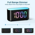 HOUSBAY Rainbow Digital Alarm Clock with Night Light,Large Display with