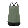 thumbnail image 4 of DHFJKG Womens Tankini Swimsuit Two Piece Beach Set High Waist Shorts Bottom Criss Cross Back Top Versatile Beachwear, 4 of 5