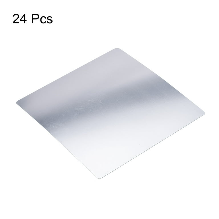 Uxcell 100 x 100 x 0.3mm Self Adhesive Flexible Mirror Sheet Wall Sticker  24 Pack
