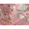 thumbnail image 4 of Ambesonne Polka Dots Quilted Bedspread Set 3 Pcs, Teapots Cups Cakes, King Size, Pink Orange and Red, 4 of 5