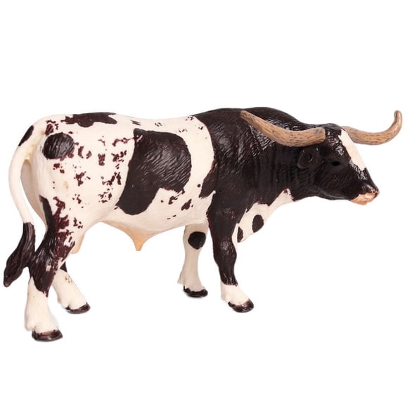Plastic Longhorn Bull Cattle Animals Action Figures Static Cute Model Collection Cow Model Toys for Kids