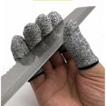 thumbnail image 4 of Paquete de 10 protectores de dedos reutilizables resistentes a cortes, para trabajos de cocina y tallado (gris), 4 of 5