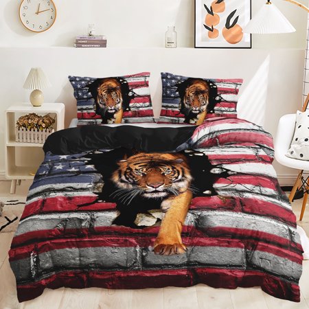 Hosima 3 Piece 3D Digital Printed Duvet Cover Full Size Bedroom Decorative Bedding Set,DEX33-Full