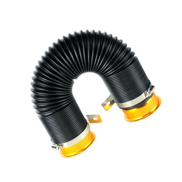 ruzhgo Car Cold Air Intake Hose Universal Auto Inlet Duct Pipe Replacement Ducting Accessories Engine Accessory Modified Components Black Golden