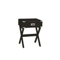 thumbnail image 3 of Hassch Rustic Nightstand Wood End Table Side Table with 1 Storage Drawers, Black, 3 of 5