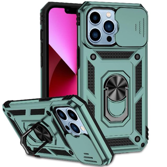 Estuche GANGXUN para iPhone 13 Pro, soporte giratorio 360°, estilo mecánico y magnético