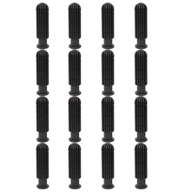 16pcs fútbol asas de plástico de fútbol mesa de fútbol frutas de fútbol reemplazos (negro)