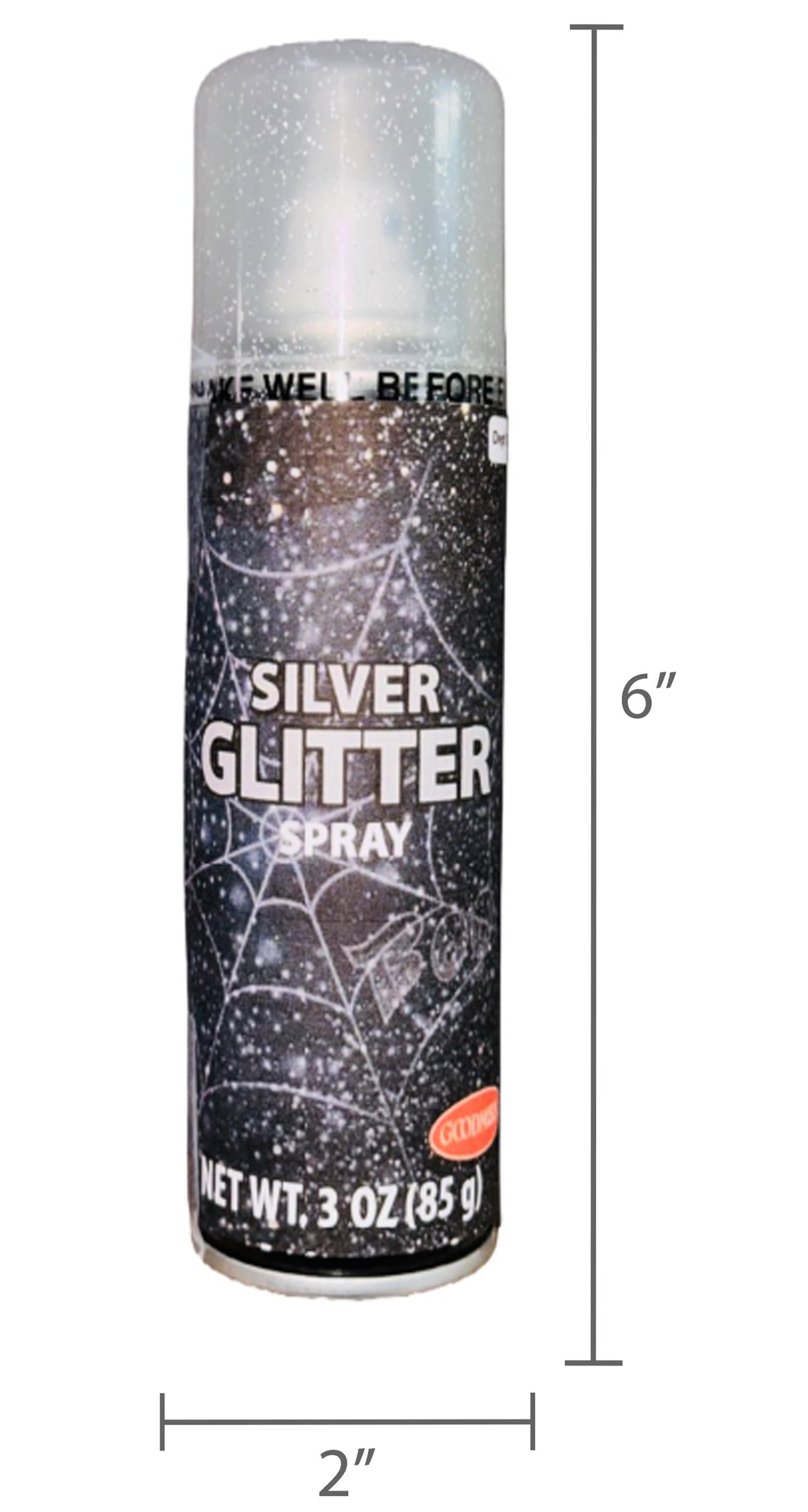 Glitter Hair Spray, Silver, Halloween Accessory by Goodmark
