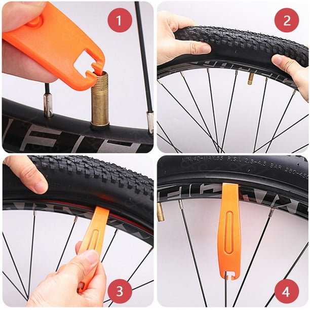 freestylehome Bike Tire Pry Bar Bicycle Tyre Opener Repair bike tire nylon  pry lever Lever Nylon Pry Bar Bike Repair Hand Tool, 3pcs
