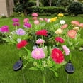 thumbnail image 4 of Cateissary Juego de 2 flores solares para exteriores, impermeables, iluminan el camino con luces solares decorativas para patio. Decoración del hogar A, 4 of 6