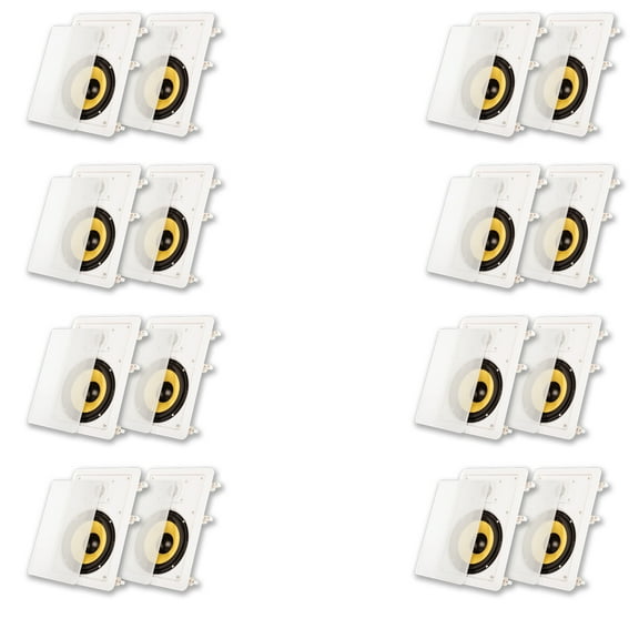 Acoustic Audio HD-650 In Wall 6.5" Speakers Home Theater Surround Sound 8 Pair Pack