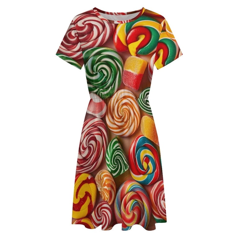 Pastel Rainbow Lollipop Short Sleeve Dress Women Summer Evening Dresses Ladies Sundress - Walmart.com Pastel Rainbow Lollipop Short Sleeve Dress Women Summer Evening Dresses Ladies Sundress - Walmart.com