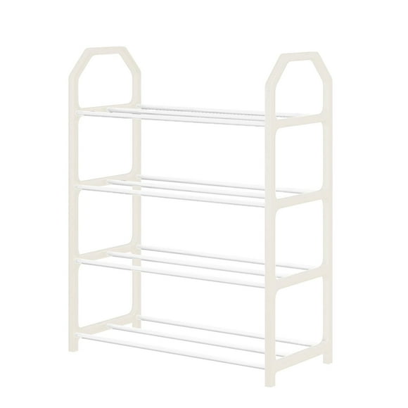 NCWSO Closet Organizers and Storage 4-Layer Stackable Shoe Rack, Space Saving Shoe Storage for Wardrobe, 1Pc Pantry Shelves Clearance