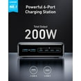thumbnail image 6 of Anker Prime Charging Station, 200W 6-Port GaN Desktop Charger, Fast Charging USB C Charger for Multiple Devices, Compatible with iPhone, Galaxy, MacBook, Dell ane More, 6 of 6