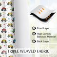 thumbnail image 6 of Monster Cartoon Truck White Pattern Blackout Curtains,Triple Weaved Fabric,Thermal Insulated,Room Darkening,Grommet Top,2 Panels,52x108in(132x274cm), 6 of 6