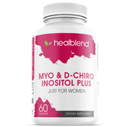 Healblend Myo Inositol & D-Chiro Inositol Plus Supplement - Support Hormonal Balance, Fertility & Healthy Ovarian Function for Women - 60 Capsules