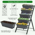 thumbnail image 6 of Raised Garden Bed, Vertical Garden Planter, 5-Tier Elevated Flower And Vegetable Plant Stand With Water Drainage System, Durable Iron Frame And Food-Grade Plastic Pots, Space-Saving Outdoor Gardening, 6 of 9