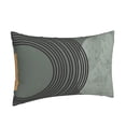 thumbnail image 2 of YFYANG Super Soft Rectangular Plush Cushion Cover (Without Pillow Insert), Bohemian Style Abstract Rainbow Comfort and Non-Pilling Hidden Zip Bedroom Sofa Pillowcases, 16"x24", 2 of 9