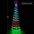 thumbnail image 2 of 5.9ft Spiral LED Christmas Tree with Remote & 16 Color Modes – Outdoor Yard Decor, Includes Ground Stakes, 2 of 6
