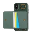 thumbnail image 6 of Allytechgroup Stylish iPhone XS Max Wallet Case, Secure Phone Case for Apple iPhone XS Max, Multi-functional and Durable, Ring Holder Hand Wrist Stand Shockproof Case for Women Men, Green, 6 of 7