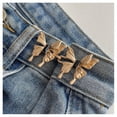 thumbnail image 3 of 3 per Pack Metal Material No Sew Jean Buttons Tighten Buckles, Detachable Waist Body Fit  Waist Tightener For Women's Skirts, Pants, Jeans, Pant, 3 of 10
