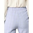 thumbnail image 6 of Allegra K Women's High Elastic Waist Back Ankle Length Plaid Work Pants, 6 of 6