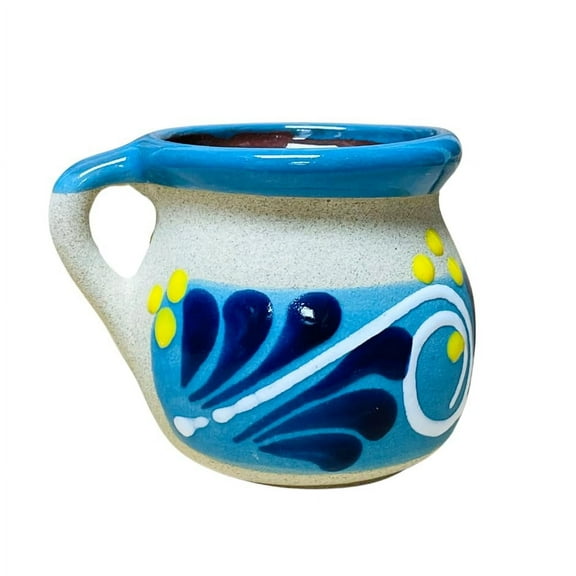 Set of 4 Engobe Medium Mugs - Hot Chocolate Mugs - Cute Mugs - Authentic Mexican Jarritos - Guelaguetza Designs