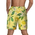 thumbnail image 4 of Balery Lemon Mens Swim Trunks Swim Shorts for Men Quick Dry Inseam Beach Shorts with Compression Liner Pocket-Small, 4 of 9