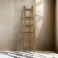 thumbnail image 6 of Screen Gems 6 Step 6 ft Blanket Rack Decorative Wooden Ladder Brown, 6 of 6