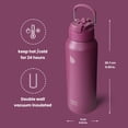 thumbnail image 5 of BOTTLE BOTTLE 40 oz sports water bottle stainless steel insulated water bottle with straw and pills holder (red), 5 of 7
