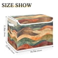 thumbnail image 5 of Yayeee Collapsible Cube Storage Bin with Lid Fabric Closet Decorative Basket with Handles, Abstract Wavy Landscape, 5 of 7