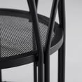 thumbnail image 3 of Table à Manger Ronde de 47 Pouces Gain de Place pour 4 à 6 – Table de Cuisine Industrielle Moderne avec Tablette de Rangement – Cadre en Métal Robuste – Idéale pour Salle à Manger, Appartement, Bureau – Grain de Bois Noir, 3 of 8