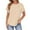 Beige, variant on Vmvidoty Womens Short Sleeve T Shirts Crewneck Tops Summer Trendy Comfy Casual Basic Tee Shirt Brown L