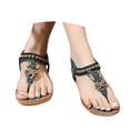 thumbnail image 3 of TrendOFT Sandales pour Femmes avec Semelle Intérieure Bohème pour Tenue Décontractée Style String Parfait pour Sorties d'Été Paire avec Robes Ou Jeans pour Style Sans Effort Sandale Plateforme Femme Vert 39, 3 of 9