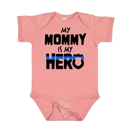 

Inktastic My Mommy is My Hero Police Officer Family Gift Baby Boy or Baby Girl Bodysuit