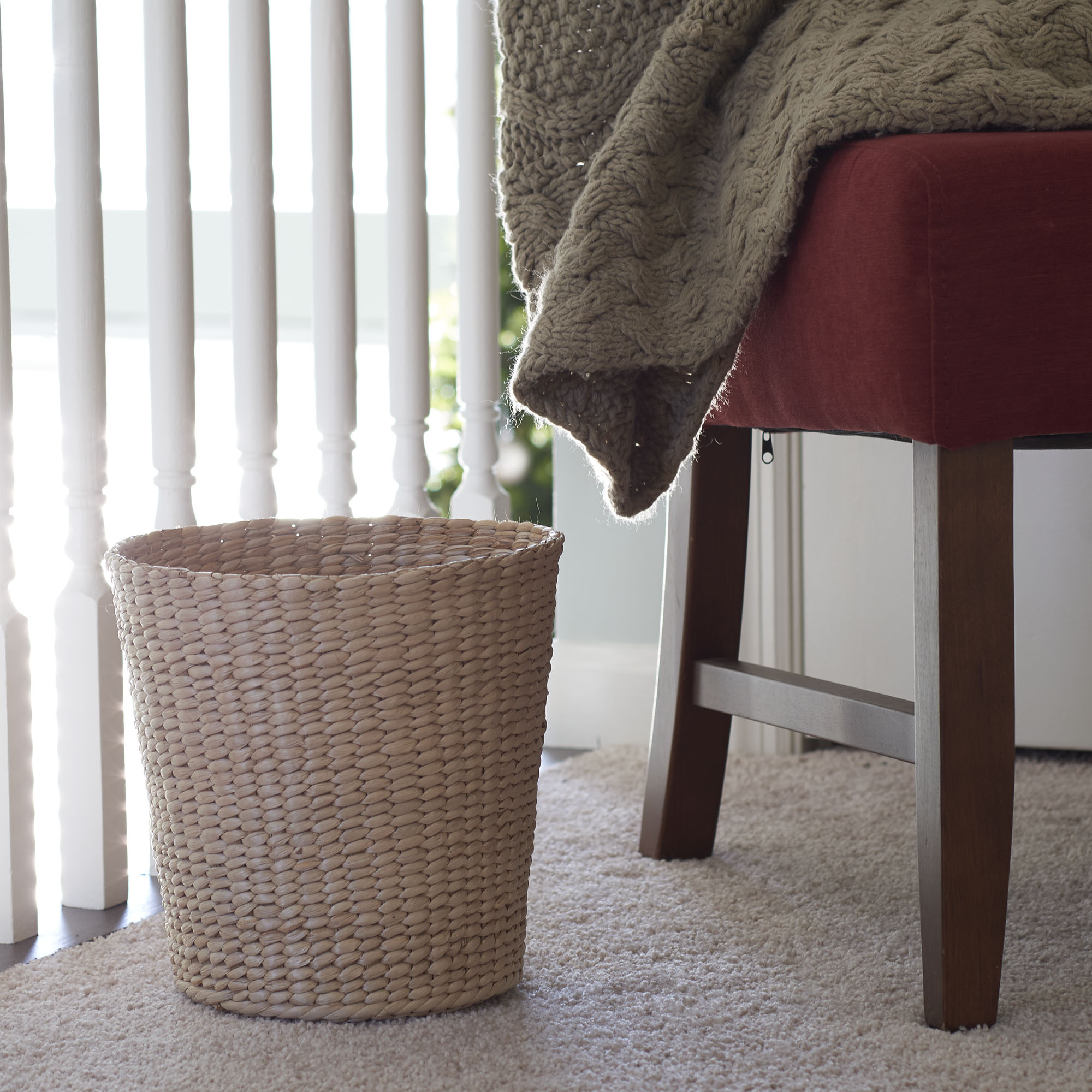 HOUSEHOLD ESSENTIALS Flexible Wicker Waste Basket