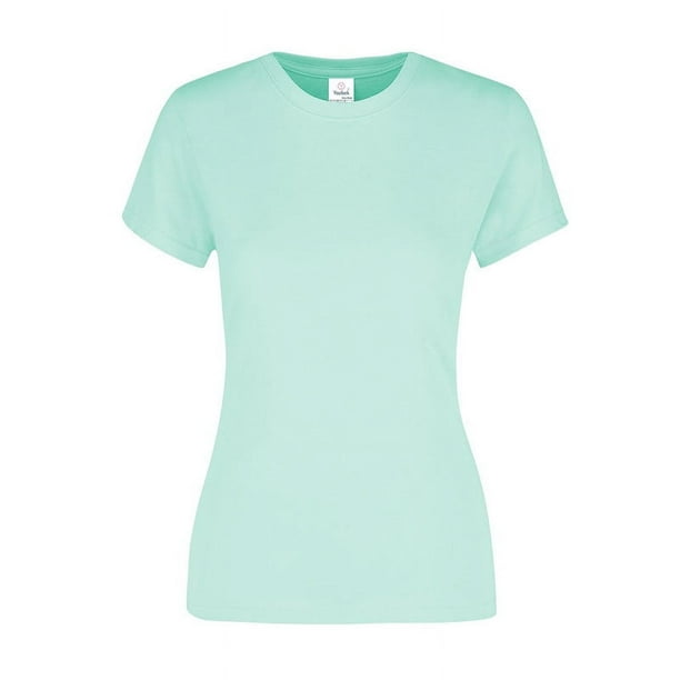 Playera Peso Completo para Dama, Color Aqua, 100% Algodón
