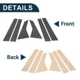 thumbnail image 3 of Unique Bargains 6 Pcs Door Pillar Window Trim for Honda Civic 22-24 Carbon Fiber Pattern Black, 3 of 8