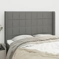 thumbnail image 4 of vidaXL Headboard with Ears Dark Gray 57.9"x6.3"x46.5"/50.4" Fabric, 4 of 26