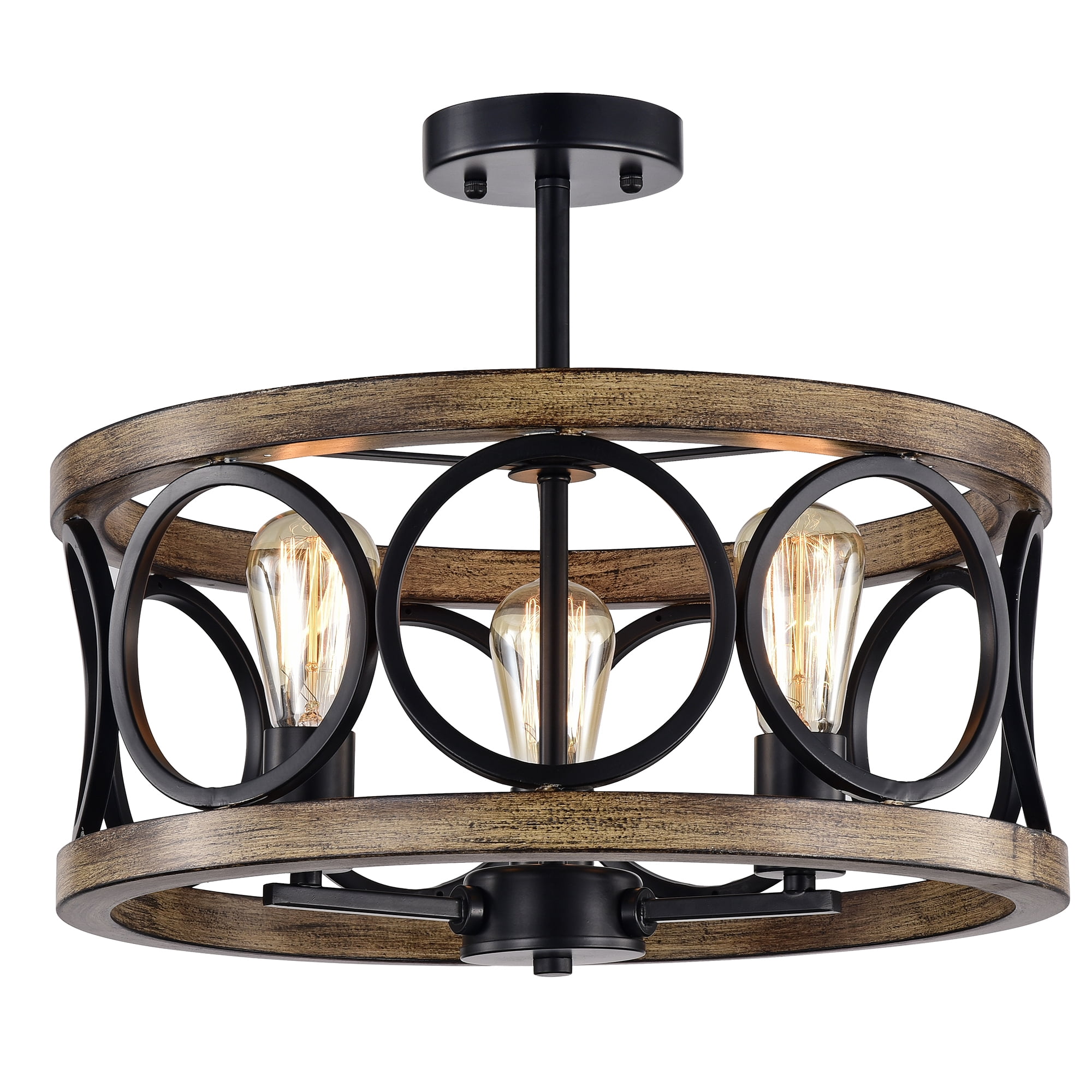 Shacer 3-light Hood Design Ceiling Lamp