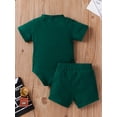 thumbnail image 4 of WIBACKER Baby Boy Girl Summer Outfits Button Short Sleeve Romper Bodysuit & Shorts Sets Newborn 3 6 9 12 Months Clothes, 4 of 10