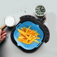 thumbnail image 3 of Boreal Craft Air Fryer Silicone Pot With Handle Reusable Heat Air Fryer Silicone 6.9inch Square Baking Pan Air Fryer Accessories Liners For Air Fryer Oven Micro Cooking Sheets for Oven Silicone Pans, 3 of 7
