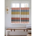 thumbnail image 6 of Kitchen Curtains 54 Inches length, Boho Geometric Window Treatment Curtain Drapes, Bohemian Stripes Aztec Tribe Vintage Decorative Window Curtains for Bedroom Cafe, 52"x54", 2 Panels, 6 of 7
